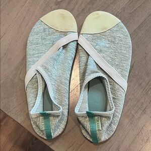 Women's Gray and Cream Slippers
